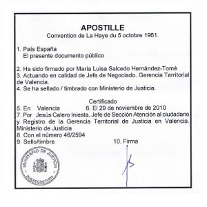 apostilla Valencia