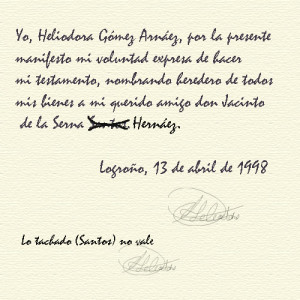 testamento ológrafo